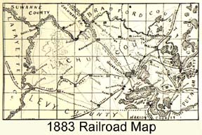 1883 Map Of RR and roads
